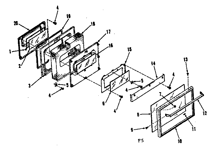 Oven door section
