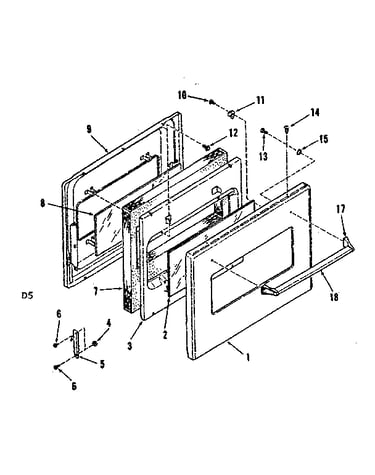 Oven door section