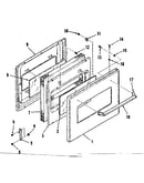 Visi-bake upper oven and lower broiler door