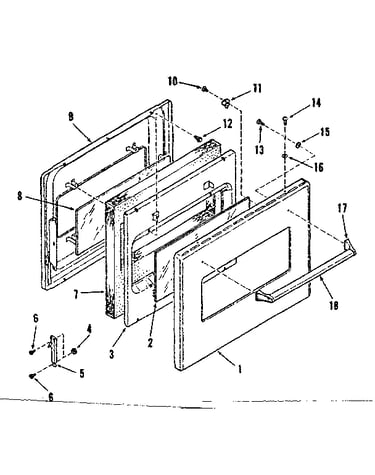Visi-bake upper oven and lower broiler door