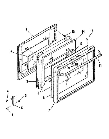 Full glass upper oven and lower broiler door section