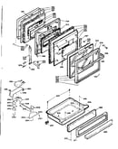 Door and latch mechanism assemblies