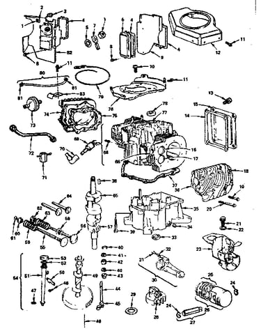 Cylinder, crankshaft and engine base group