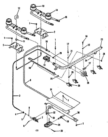 Burner section