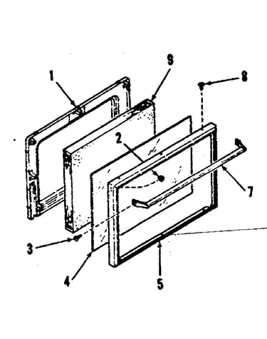Oven door section