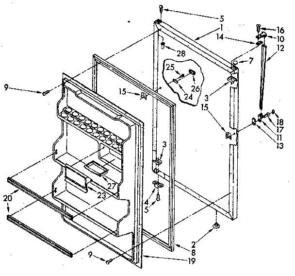 Refrigerator door parts