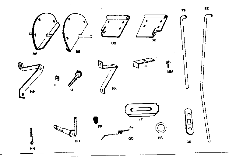 LIFT MECHANISM PARTS AND NUMBERS