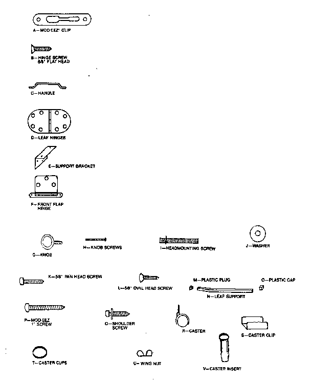 Hardware list