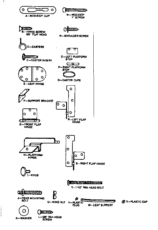 Parts list