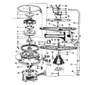 Kenmore 587700713 motor, heater, and spray arm details diagram