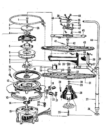 Motor, heater, and spray arm details