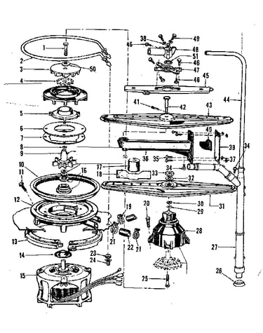 Motor, heater, and spray arm details
