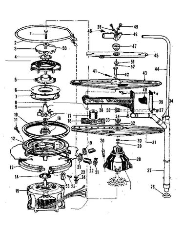 Motor, heater, and spray arm details