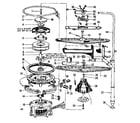 Kenmore 587700711 motor, heater, and spray arm details diagram