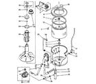 Kenmore 11082372210 tub and basket parts (suds only) diagram