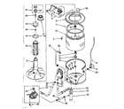 Kenmore 11082383220 tub and basket parts (suds only) diagram