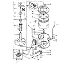 Kenmore 11082383610 tub and basket parts (suds only) diagram