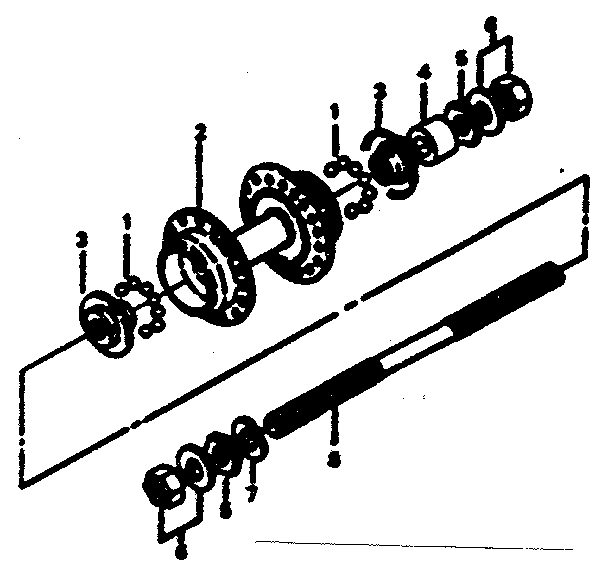 Rear small flange hub