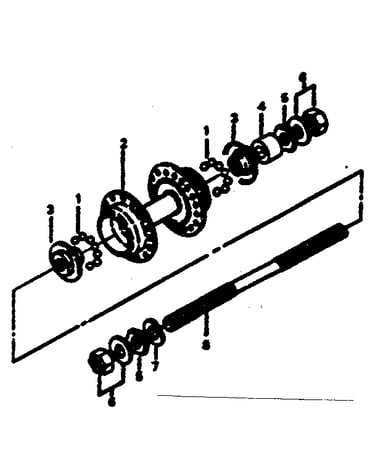 Rear small flange hub