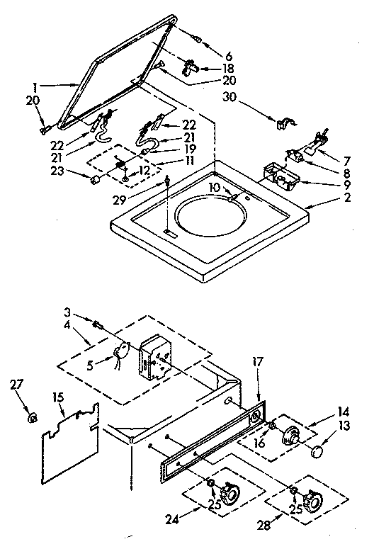 Top and console parts