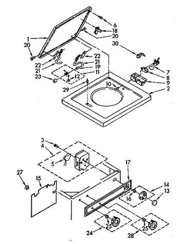Top and console parts
