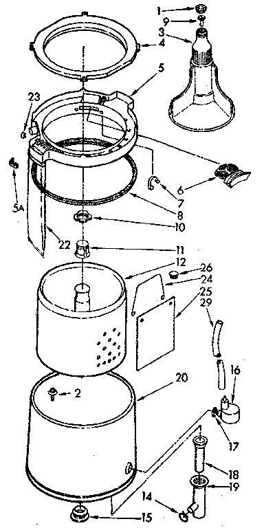 Tub and basket parts
