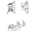 Sears 167411391 backwash valve, pump, hair and lint pot assembly diagram