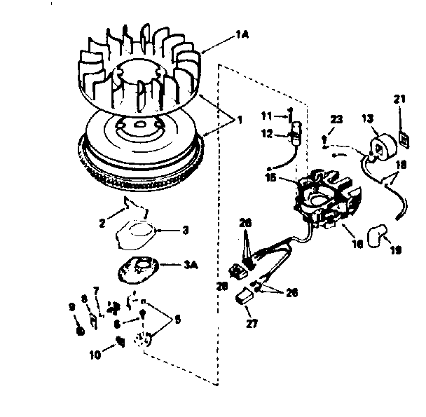 Alternator magneto no. 610979
