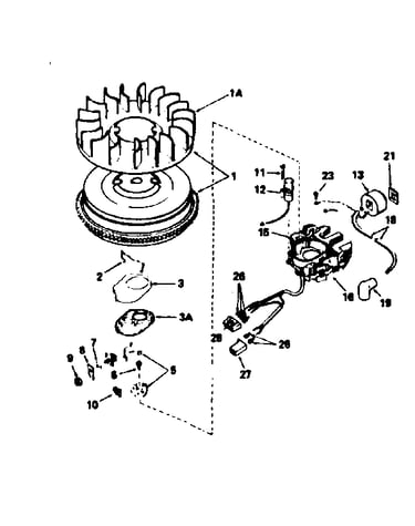 Alternator magneto no. 610979