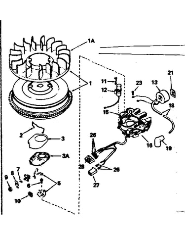 Alternator magneto no. 610979