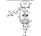 Craftsman 143354352 rewind starter no. 590420a diagram