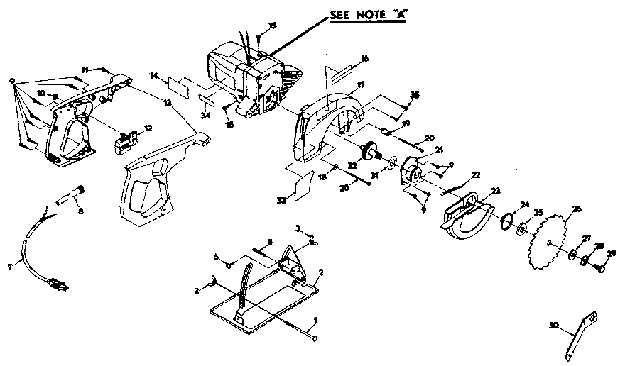 Base and blade assembly