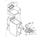 Kenmore 6651398551 cabinet and control parts diagram