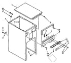 Kenmore 6651358551 cabinet and control parts diagram