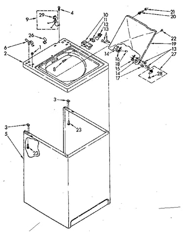 Top and cabinet parts