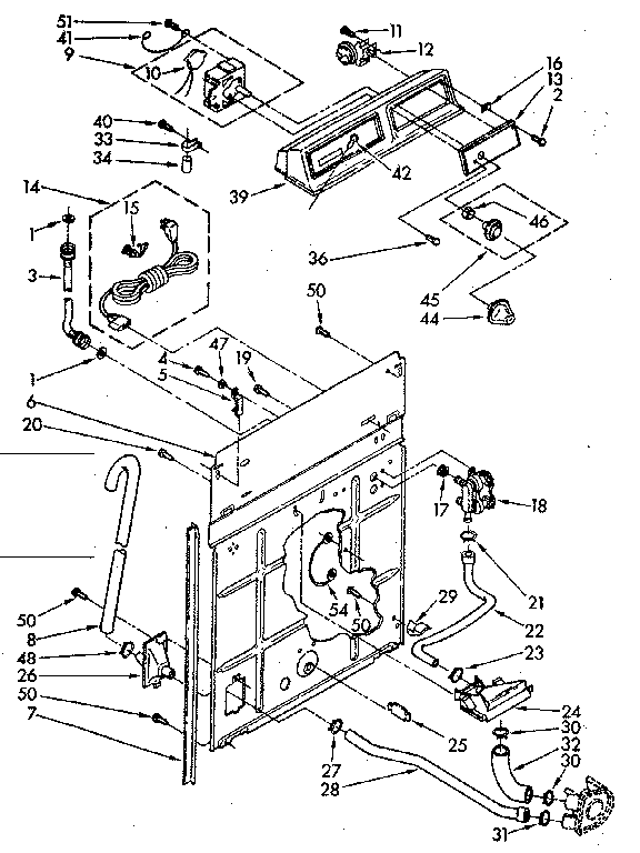 Controls and rear panel parts