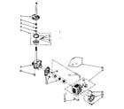 Kenmore 11081310130 brake, clutch, gearcase, motor and pump parts diagram