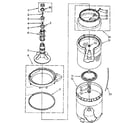 Kenmore 11081351140 agitator, basket and tub parts diagram