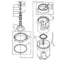Kenmore 11081375340 agitator, basket and tub parts diagram