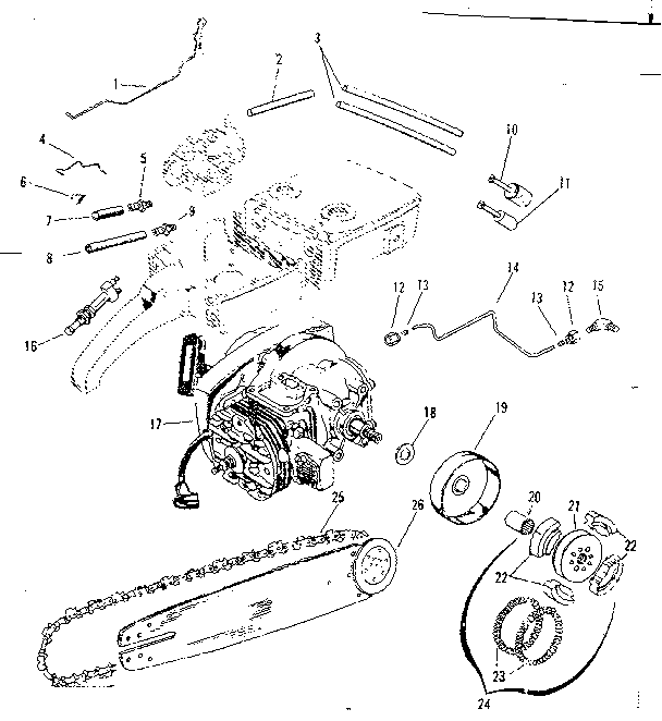 CHAIN/BAR AND OIL/FUEL PARTS