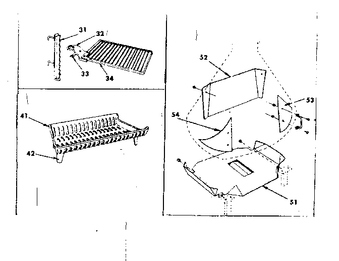 Barbecue grid, grate with legs, heat shield kit