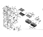 Kenmore 1066680844 freezer section parts diagram
