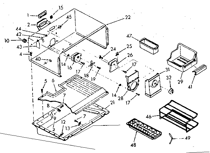 Freezer section parts