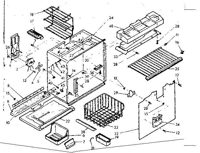 Freezer section parts
