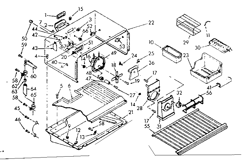 Freezer section parts