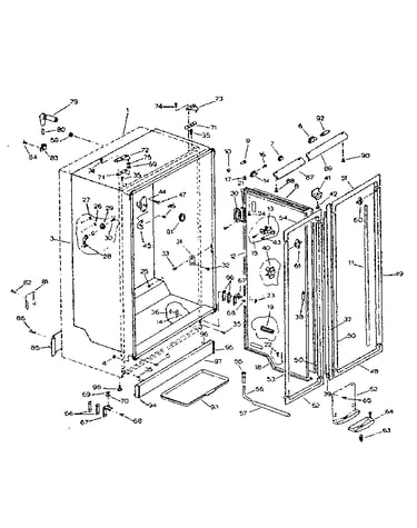 Cabinet liner and divider parts