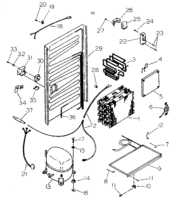 Unit and automatic defrost parts