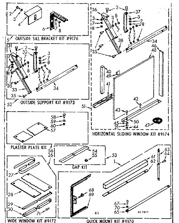 Accessory kit parts