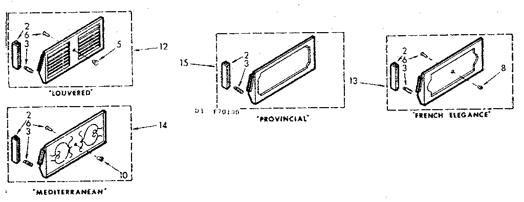 Accessory decorator panel kit parts