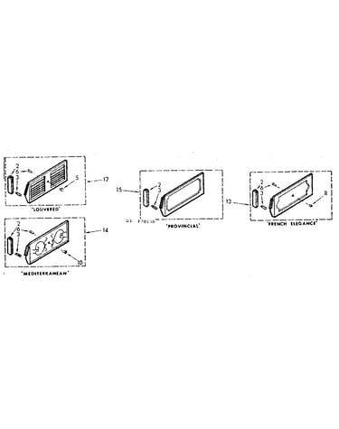Accessory decorator panel kit parts